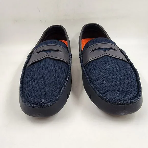 SWIMS Penny Loafer Shoes Men's 12 Navy Slip-On Nylon Mesh Upper Water Comfort - Picture 3 of 15